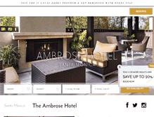 Tablet Screenshot of ambrosehotel.com